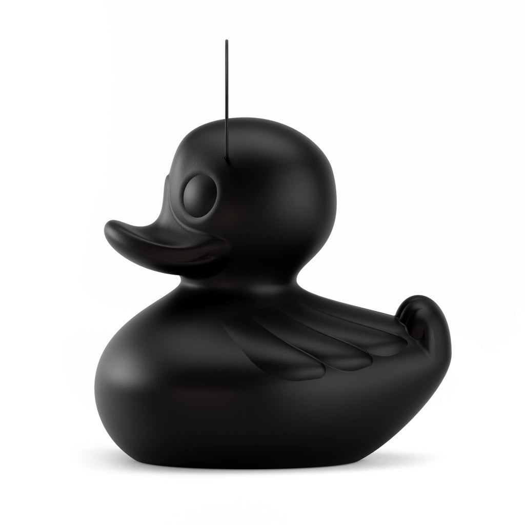 black duck floating water desigh anrt lamp lights cordless, Pływająca rzeźba dekoracyjna do basenu i ogrodu 85cm – Mega Duck Deco